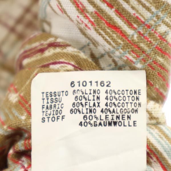 MAX&CO マックスアンドコー リネンブレンド 総柄 ミディ丈 スカート 42 ブラウン系 レディース