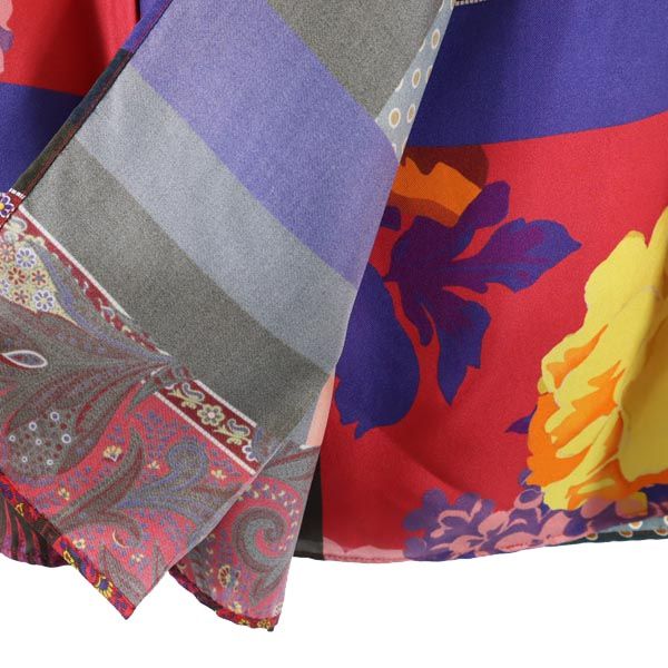 MAX MARA マックスマーラ シルク100％ 総柄 ミニ丈 ラップスカート 38 レディース