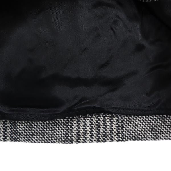 ANDREA INCONTRI アンドレアインコントリ イタリア製 ウールブレンド グレンチェック ミディ丈 スカート 38 グレー フロントボタン レディース