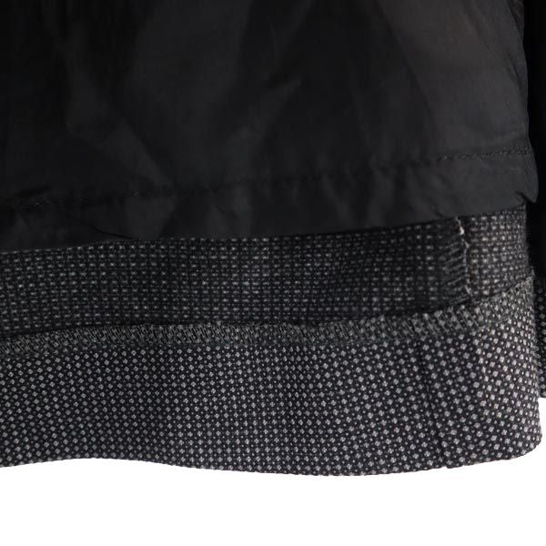 Emporio Armani エンポリオアルマーニ 総柄 ミニ丈 ウエストリボン スカート USA6 グレー系 サイドジップ レディース