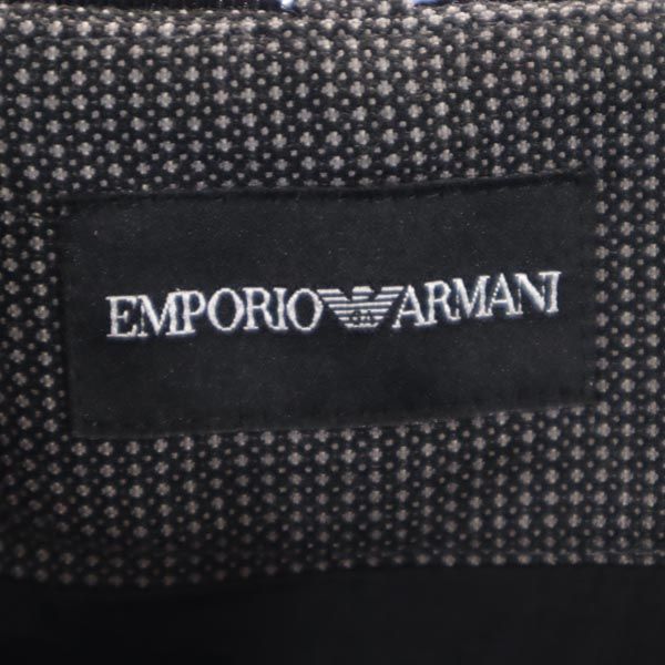 Emporio Armani エンポリオアルマーニ 総柄 ミニ丈 ウエストリボン スカート USA6 グレー系 サイドジップ レディース