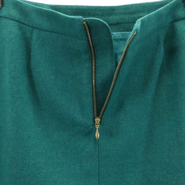 未使用 MACKINTOSH PHILOSOPHY マッキントッシュフィロソフィー ウール100％ ミニ丈 スカート 38 グリーン 三陽商会 レディース