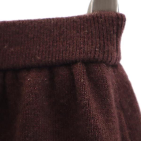 FOXEY フォクシー カシミヤ ミニスカート 40 ブラウン ウエストゴム仕様 レディース