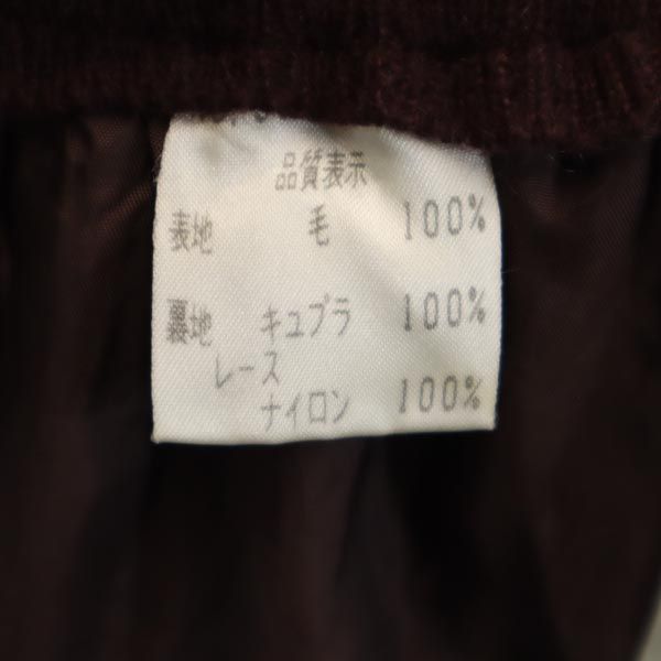 FOXEY フォクシー カシミヤ ミニスカート 40 ブラウン ウエストゴム仕様 レディース