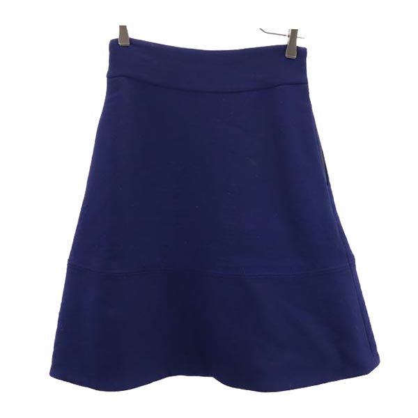 Stella McCartney ステラマッカートニー イタリア製 ミディ丈 スカート 36 ネイビー サイドジップ レディース