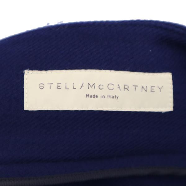 Stella McCartney ステラマッカートニー イタリア製 ミディ丈 スカート 36 ネイビー サイドジップ レディース
