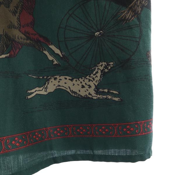 CHARTER CLUB チャータークラブ 90s オールド 総柄 ロング丈 ラップスカート 8 グリーン レディース