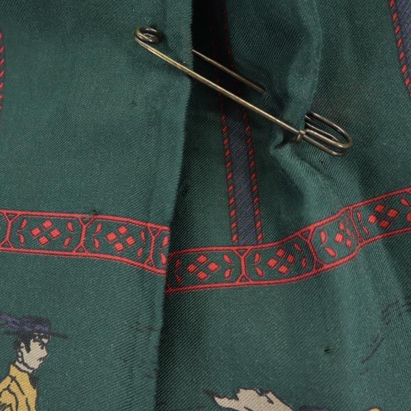 CHARTER CLUB チャータークラブ 90s オールド 総柄 ロング丈 ラップスカート 8 グリーン レディース