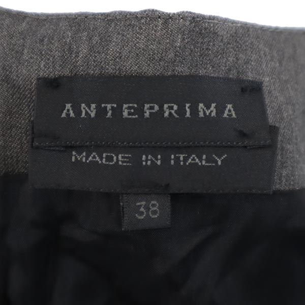 ANTEPRIMA アンテプリマ イタリア製 ミニ丈 スカート 38 グレー バックジップ レディース