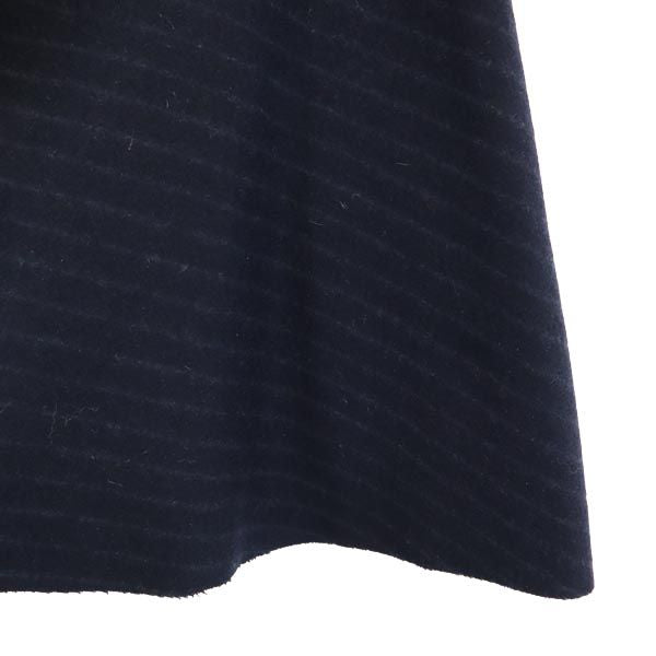 LANVIN ランバン 日本製 ミニ丈 フレアスカート 36 濃紺 レディース