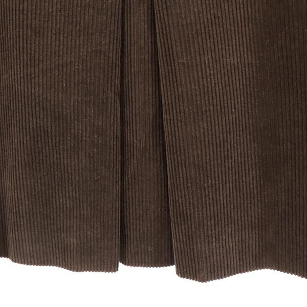 Chloe クロエ フランス製 ミディ丈 コーデュロイ スカート T34 ブラウン レディース