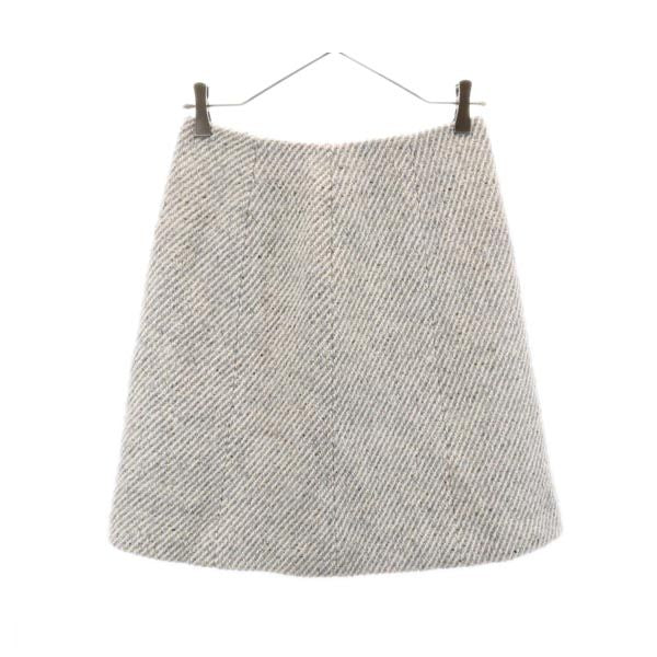 TOMORROWLAND トゥモローランド ミニ丈 ニット 台形 スカート 34 グレー系 レディース