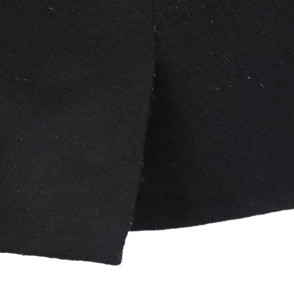 YVES SAINT LAURENT イヴサンローラン ウール100％ ミディ丈 タック スカート S ブラック系 レディース