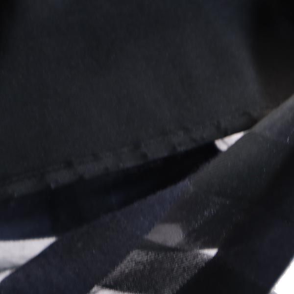 LANVIN en Bleu ランバンオンブルー チェック柄 ガウチョパンツ 36 ネイビー系 バックジップ レディース