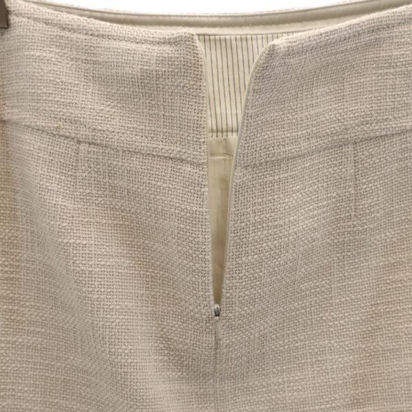 S Max Mara エスマックスマーラ ミニ丈 ツイード タイトスカート ベージュ系 バックジップ レディース