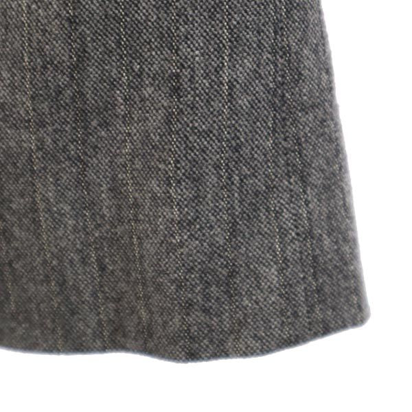 BURBERRY BLACK LABEL バーバリーブラックレーベル 三陽商会 日本製 ストライプ ミニ丈 スカート 38 グレー系 レディース
