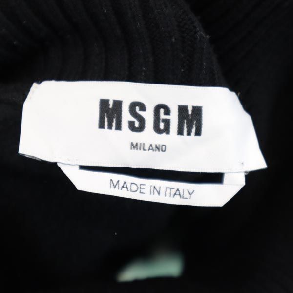 MSGM エムエスジーエム イタリア製 ミニ丈 スウェット スカート S ブラック系 リブニット レディース