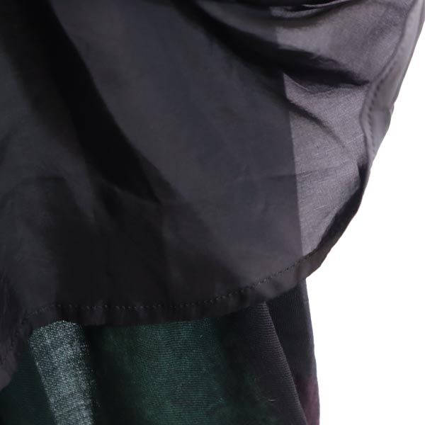 Y's ワイズ ミモレ丈 デザイン スカート ブラック系 サイドジップ レディース