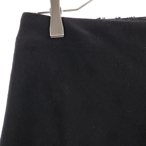 コムデギャルソン 2001年製 日本製 ウール100％ ミニ丈 デザイン スカート S ブラック COMME des GARCONS レディース