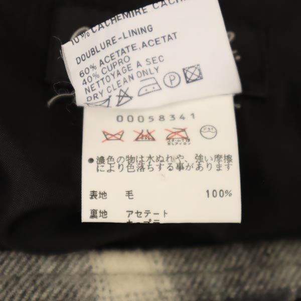 アニエスベー ウール100％ オンブレチェック ミニ丈 スカート 38 ブラック系 agnes b. レディース