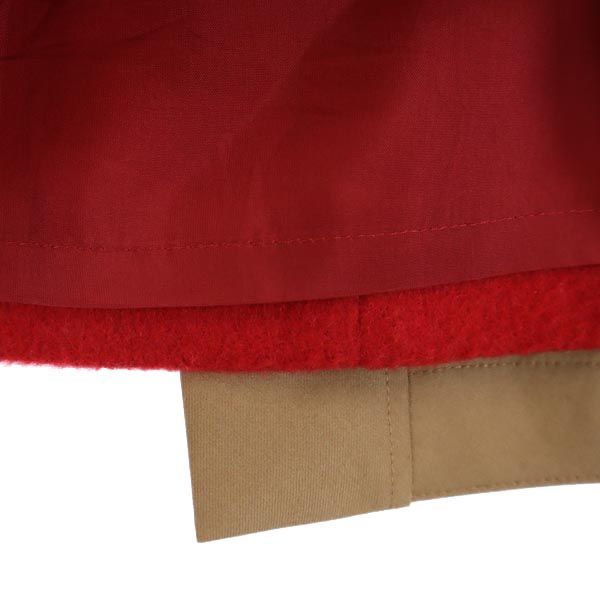 スーアンダーカバー 日本製 ウールブレンド ミニスカート 2 レッド系 SueUNDERCOVER バックジップ レディース