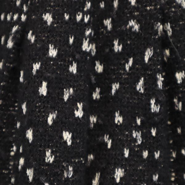 Missoni ミッソーニ イタリア製 ウールブレンド 総柄 ミニ丈 フレアスカート 42 ブラック系 レディース