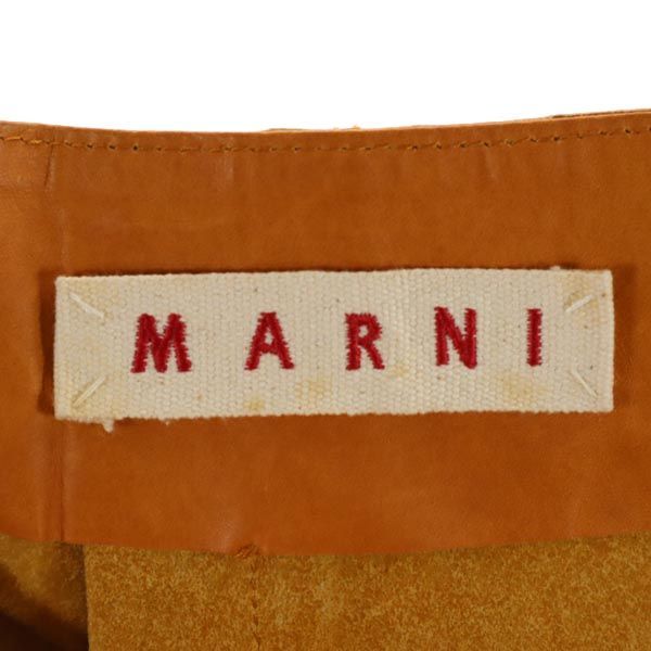 マルニ ロングスカート 40 ブラウン系 MARNI サイドジップ レディース