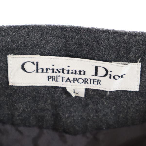 Christian Dior クリスチャンディオール ミディ丈 プリーツスカート L グレー系 レディース