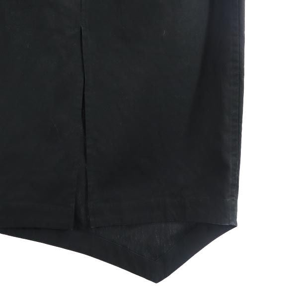 HYKE ハイク リネンブレンド ロング丈 タイトスカート 1 ブラック レディース