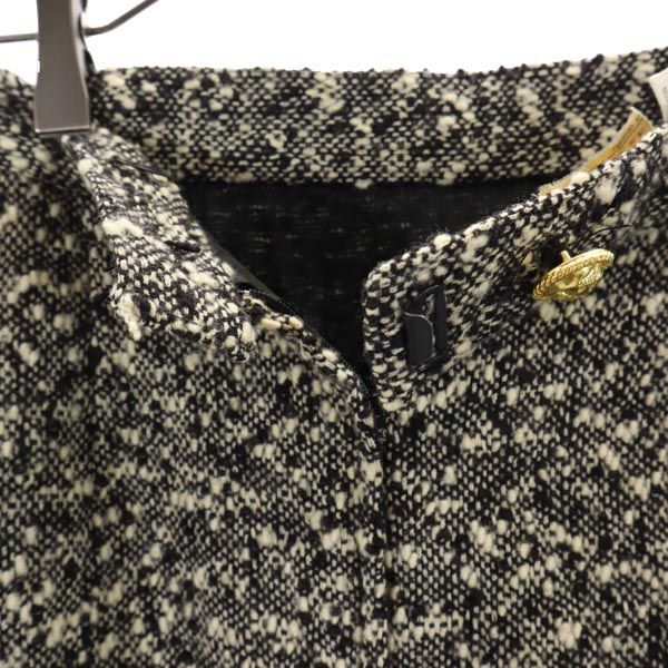 Salvatore Ferragamo サルヴァトーレフェラガモ イタリア製 ミディ丈 ウールブレンド スカート 42 ブラック系 レディース