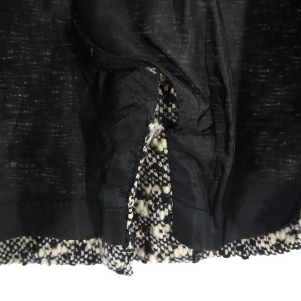 Salvatore Ferragamo サルヴァトーレフェラガモ イタリア製 ミディ丈 ウールブレンド スカート 42 ブラック系 レディース