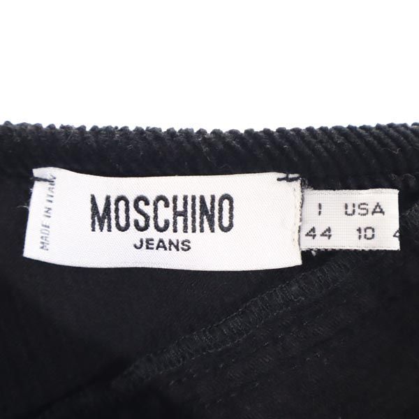 MOSCHINO モスキーノ ミディ丈 コーデュロイ スカート 44 ブラック レディース