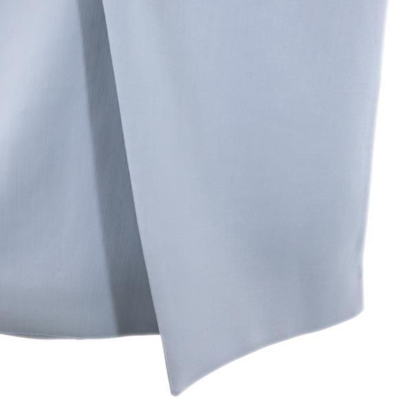 JIL SANDER ジルサンダー イタリア製 ウール100% ミディ丈 ラップスカート 32 ブルー系 レディース