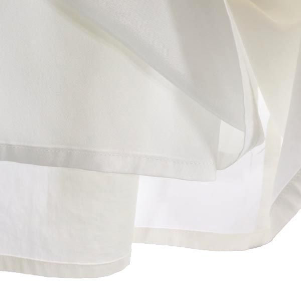 SUN MOTOYAMA サンモトヤマ イタリア製 ミディ丈 ギャザースカート 40 ホワイト系 レディース