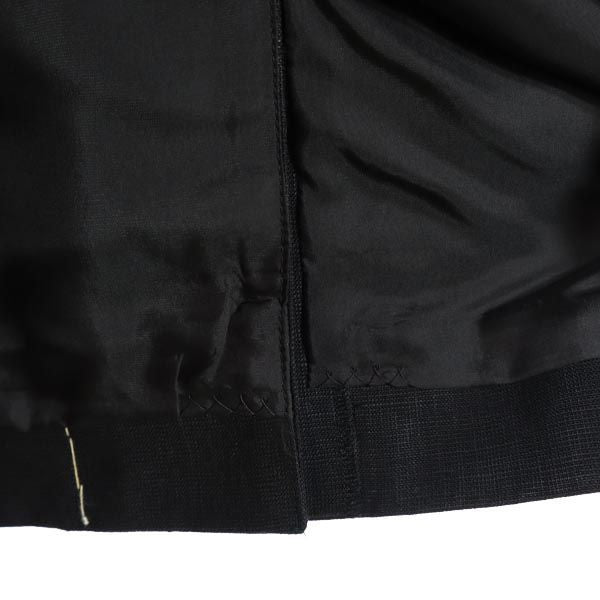 YVES SAINT LAURENT イヴサンローラン ミディ丈 リネン タイトスカート S ブラック系 サイドジップ レディース