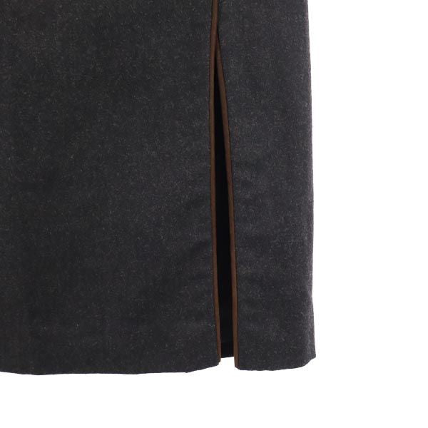 RALPH LAUREN ラルフローレン USA製 ウールブレンド ロング丈 タイトスカート 4 ブラック系 バックジップ レディース
