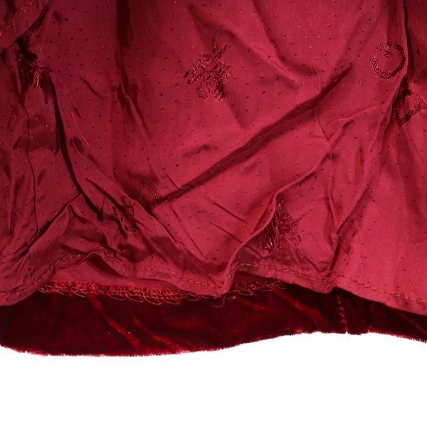 DOLCE&GABBANA ドルチェアンドガッバーナ ミニ丈 ベロア調 スカート 40 レッド系 D&G レディース