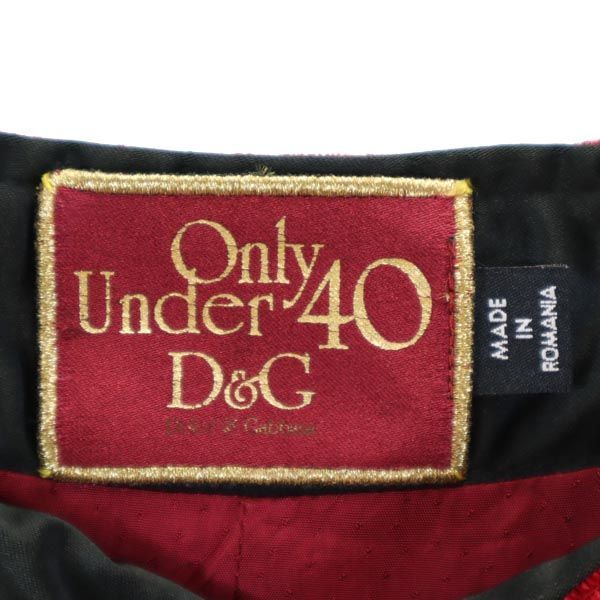 DOLCE&GABBANA ドルチェアンドガッバーナ ミニ丈 ベロア調 スカート 40 レッド系 D&G レディース