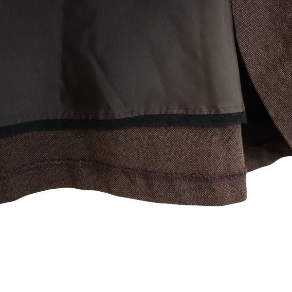 Paul Smith ポールスミス ブラック ウールブレンド ミニ丈 フレアスカート 38 ブラウン系 BLACK レディース