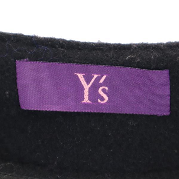 ワイズ タケシコウサカ ロング丈 プリーツ切替 ラップスカート ブラック Y's TAKESHI KOSAKA レディース