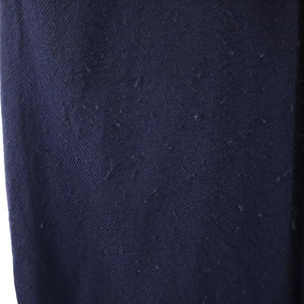 Yohji Yamamoto ヨウジヤマモト 日本製 ウール ロングスカート 2 ネイビー系 バックジップ レディース