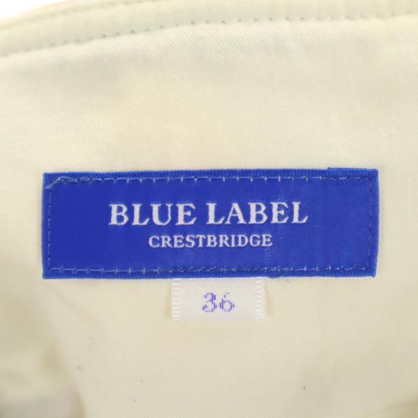 BLUE LABEL CRESTBRIDGE ブルーレーベルクレストブリッジ 三陽商会 ウールブレンド ミニ丈 フレアスカート 36 ベージュ系 レディース
