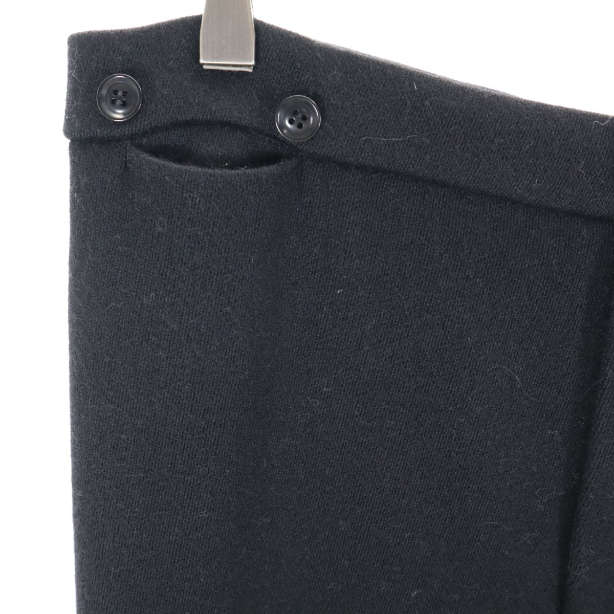 Y's ワイズ 日本製 ロング丈 ウール スカート 2 ブラック系 レディース