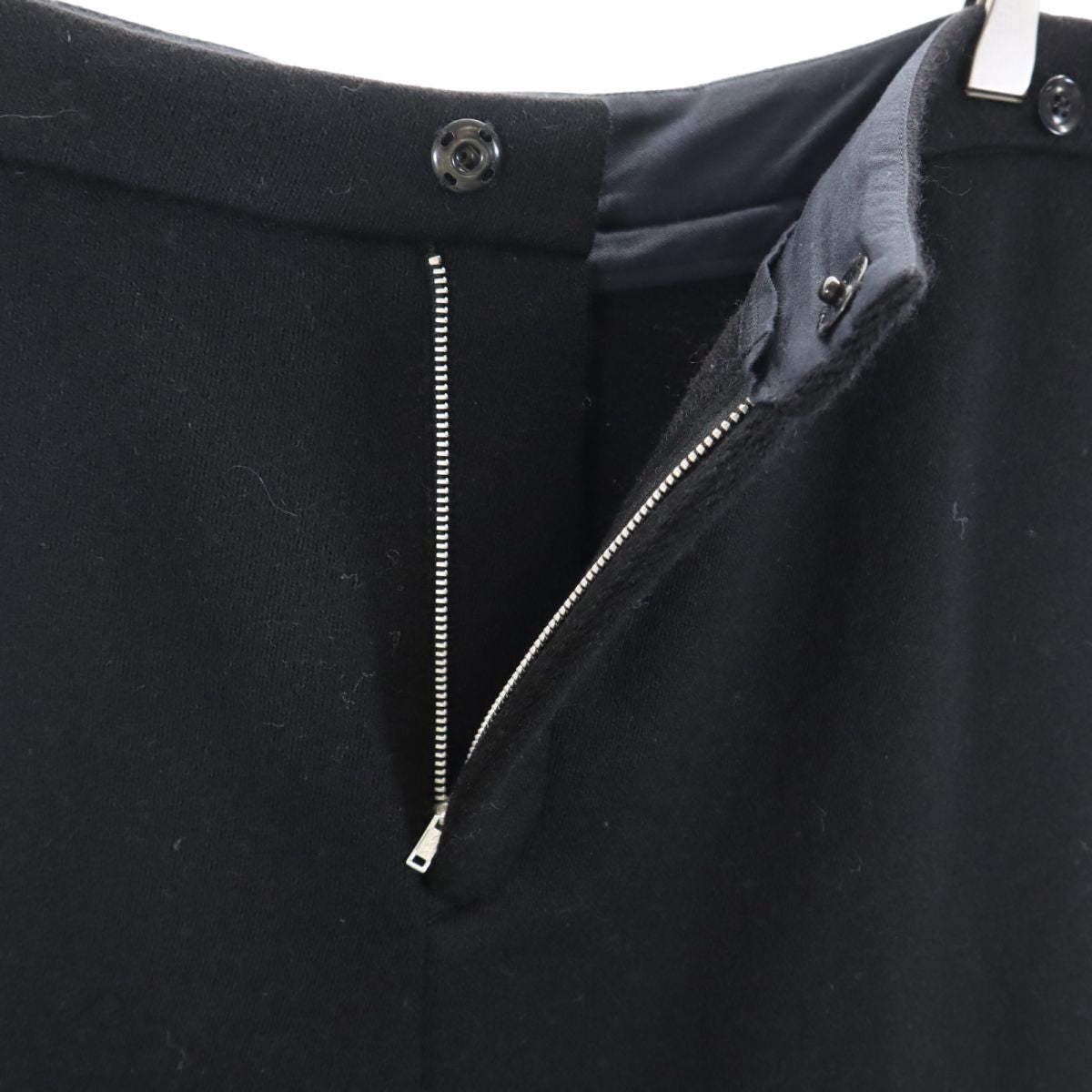 Y's ワイズ 日本製 ロング丈 ウール スカート 2 ブラック系 レディース