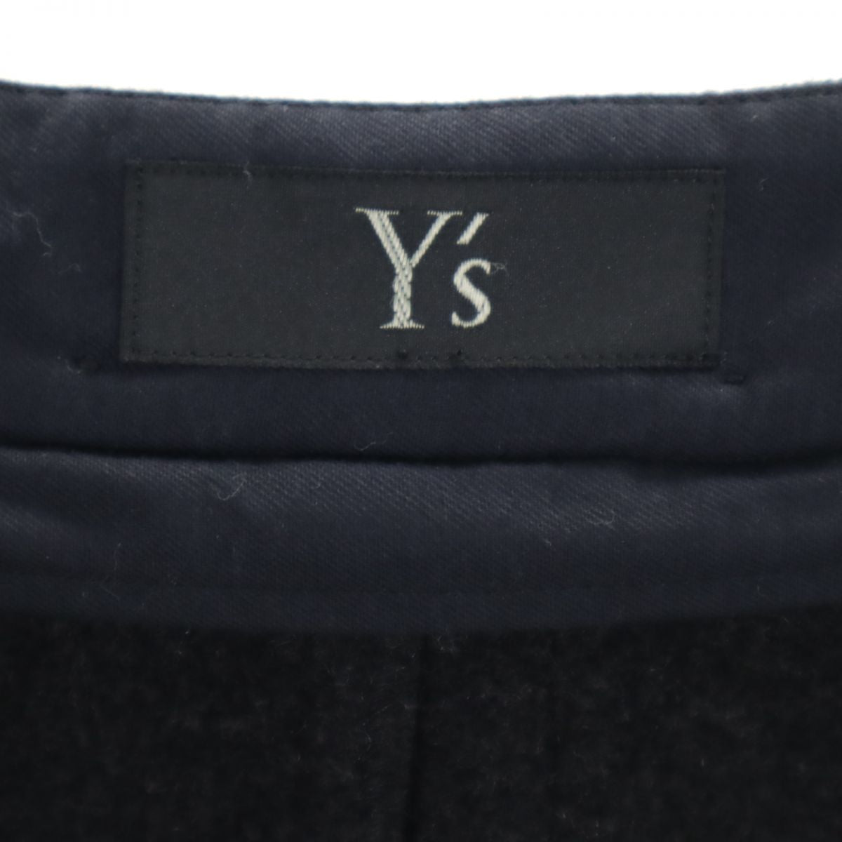 Y's ワイズ 日本製 ロング丈 ウール スカート 2 ブラック系 レディース