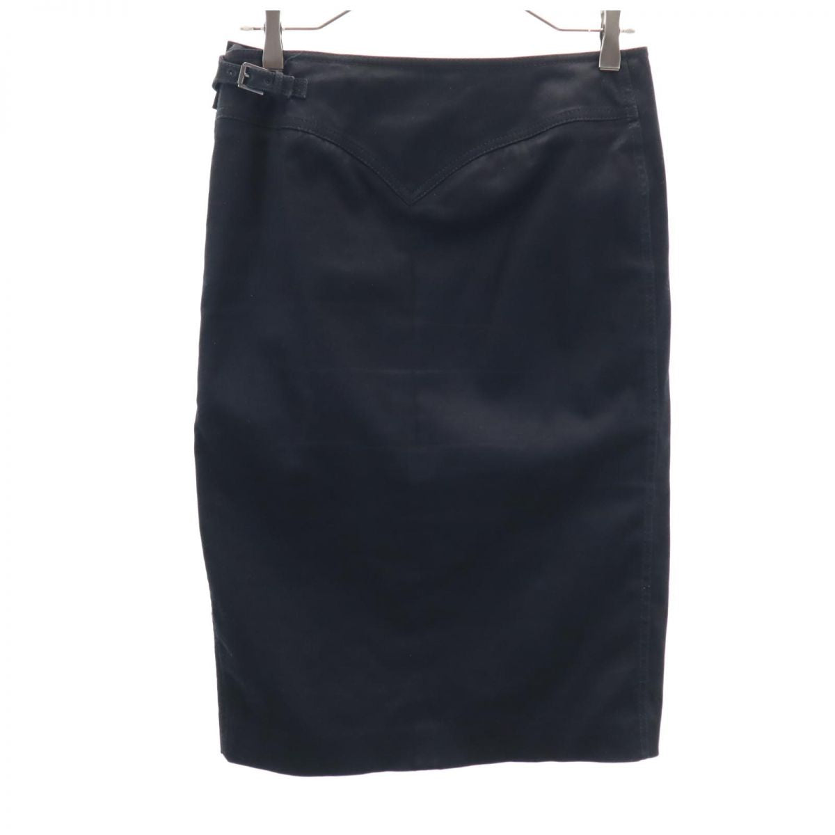 GUCCI グッチ イタリア製 ミディ丈 スカート 38 黒 ストレッチ レディース