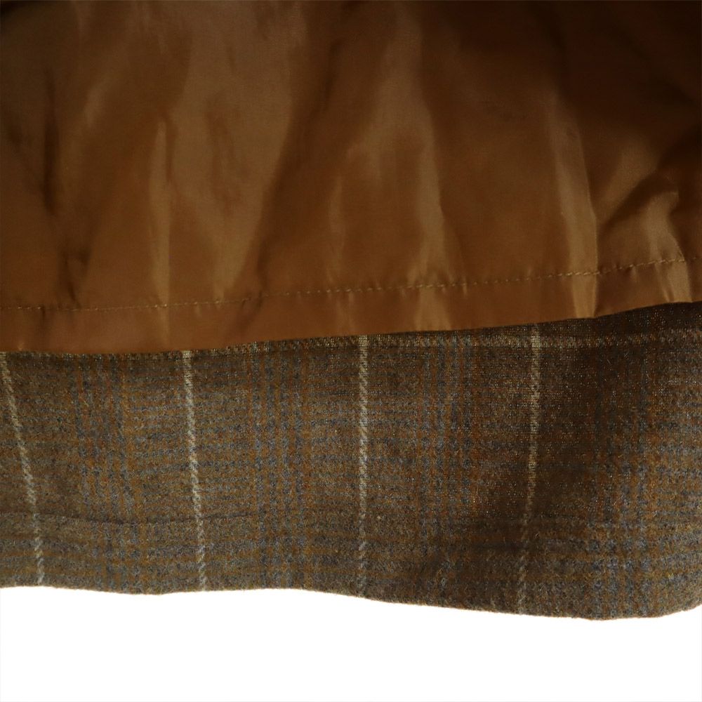 Gramicci グラミチ ウールブレンド チェック柄 ロング丈 スカート S ベージュ系 ウエストゴム レディース