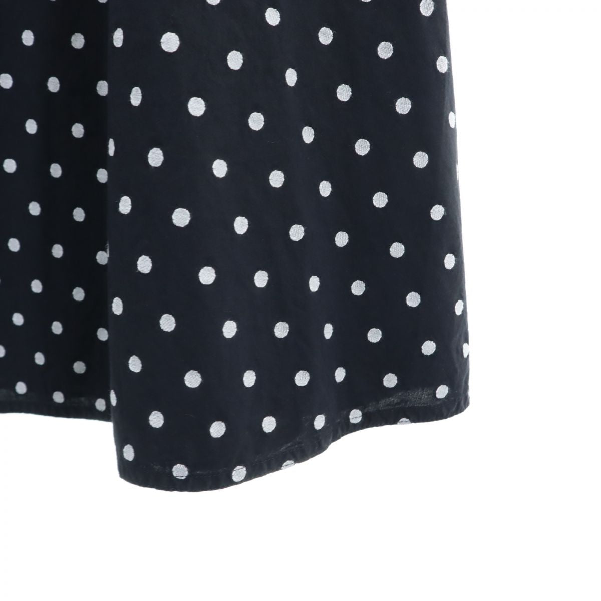 Kate Spade ケイトスペード ドット柄 ロング丈 フレアスカート 0 黒系 レディース