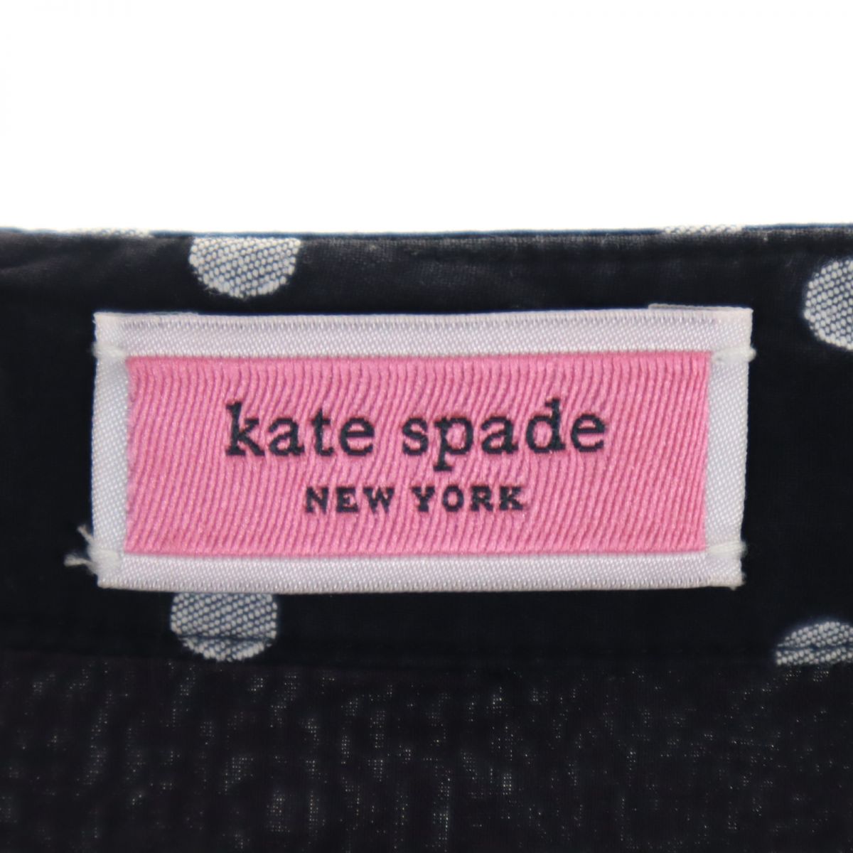 Kate Spade ケイトスペード ドット柄 ロング丈 フレアスカート 0 黒系 レディース