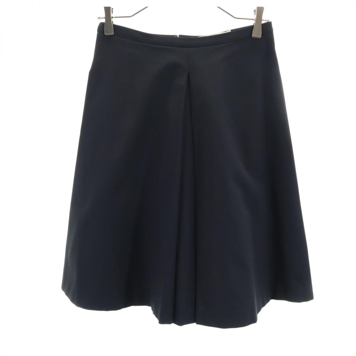 JIL SANDER ジルサンダー イタリア製 ミディ丈 タック スカート 32 黒系 レディース